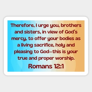 Bible Verse Romans 12:1 Magnet